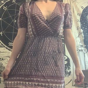 paisley print urban outfitters mini dress